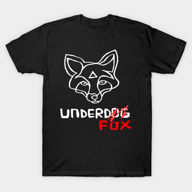 Fox Humor, Underfox Vs Underdog, Funny Fox Joke T-Shirt by badlydrawnbabe